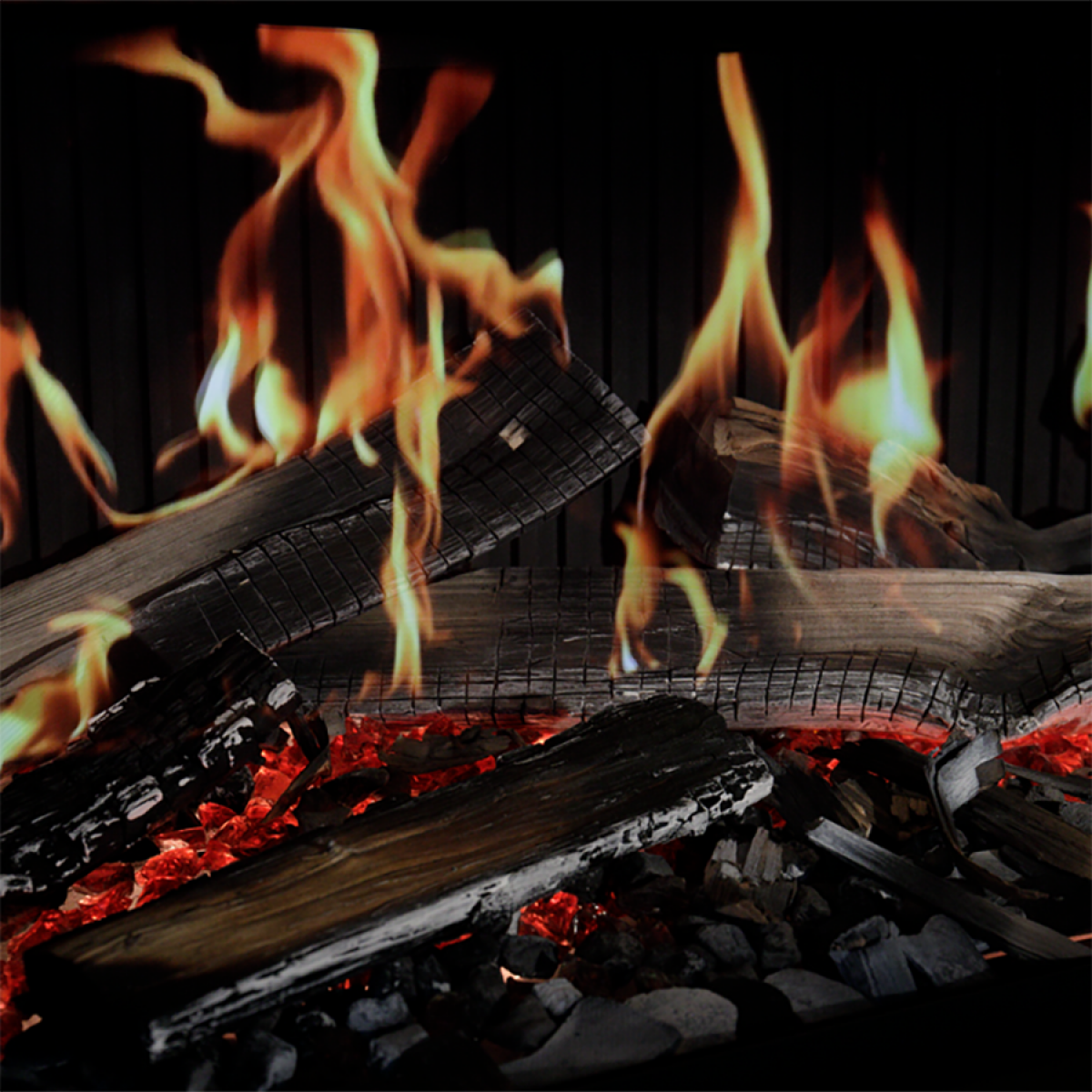 DRU Virtuo 100 cm realistic glass fronted electric fire Comfort Line